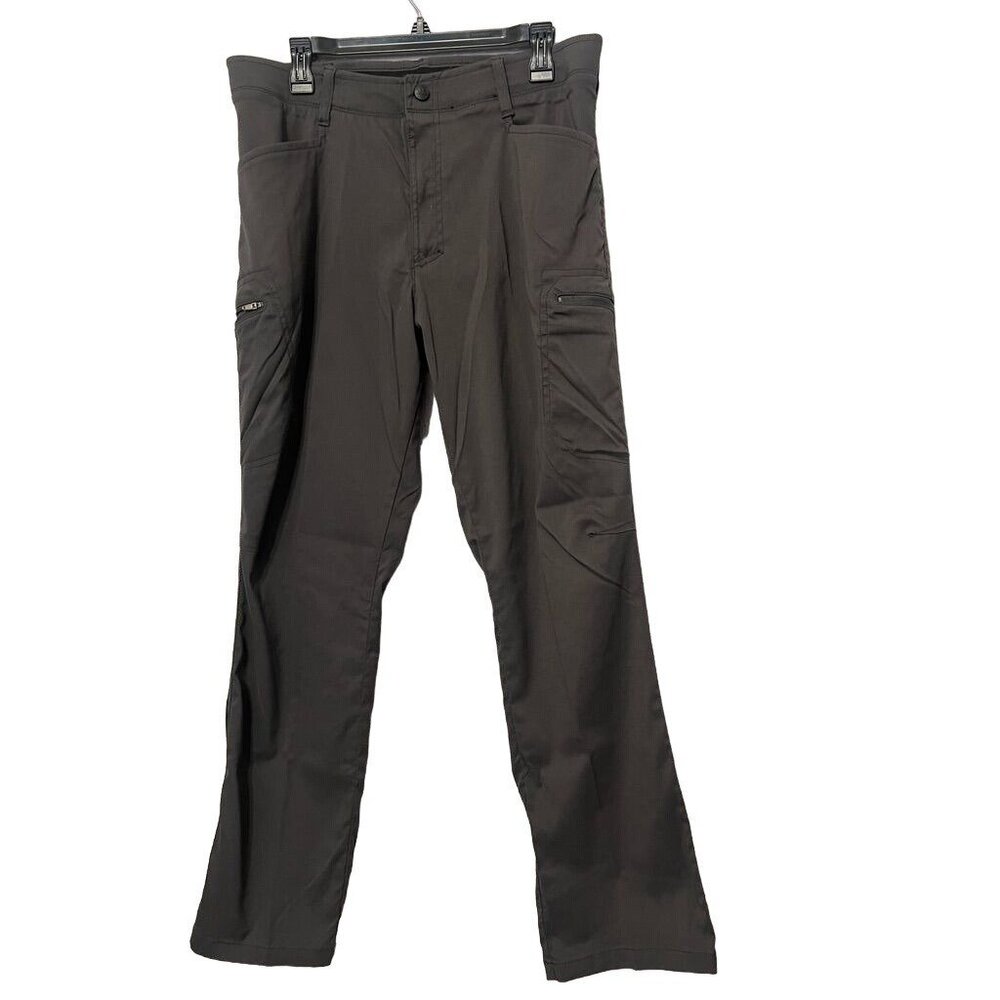 Wrangler Mens 34X30 Outdoor Stretch Cargo Pants Jeans‎  Dark Gray zip pockets